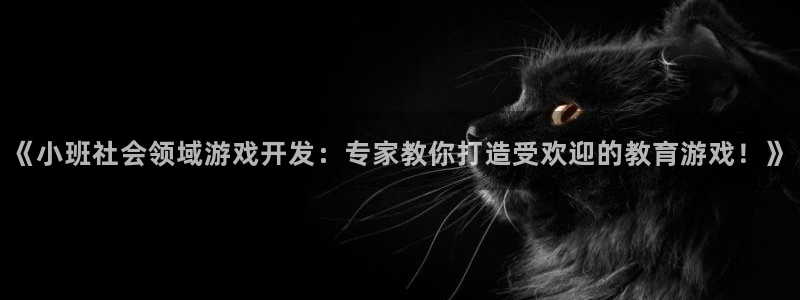 沐鸣娱乐游戏：《小班社会领域游戏开发：专