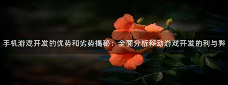 沐鸣娱乐官网首页：手机游戏开发的优势和劣