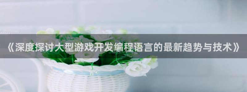 沐鸣平台登陆：《深度探讨大型游戏开发编程