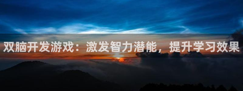 沐鸣是什么：双脑开发游戏：激发智力潜能，
