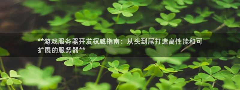 沐鸣娱乐app：**游戏服务器开发权威指