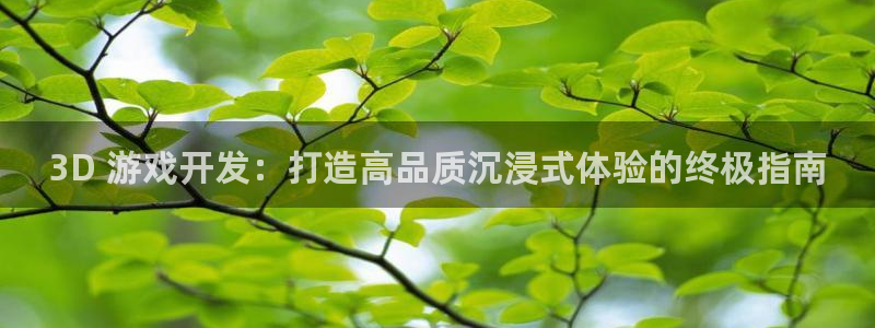 沐鸣科技怎么样知乎：3D 游戏开发：打造