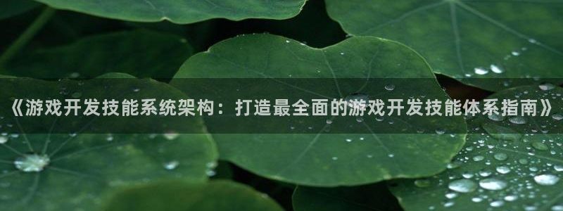沐鸣1登陆：《游戏开发技能系统架构：打造