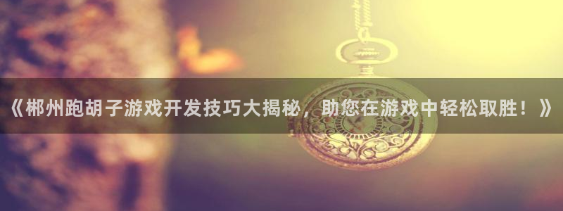 沐鸣科技：《郴州跑胡子游戏开发技巧大揭秘
